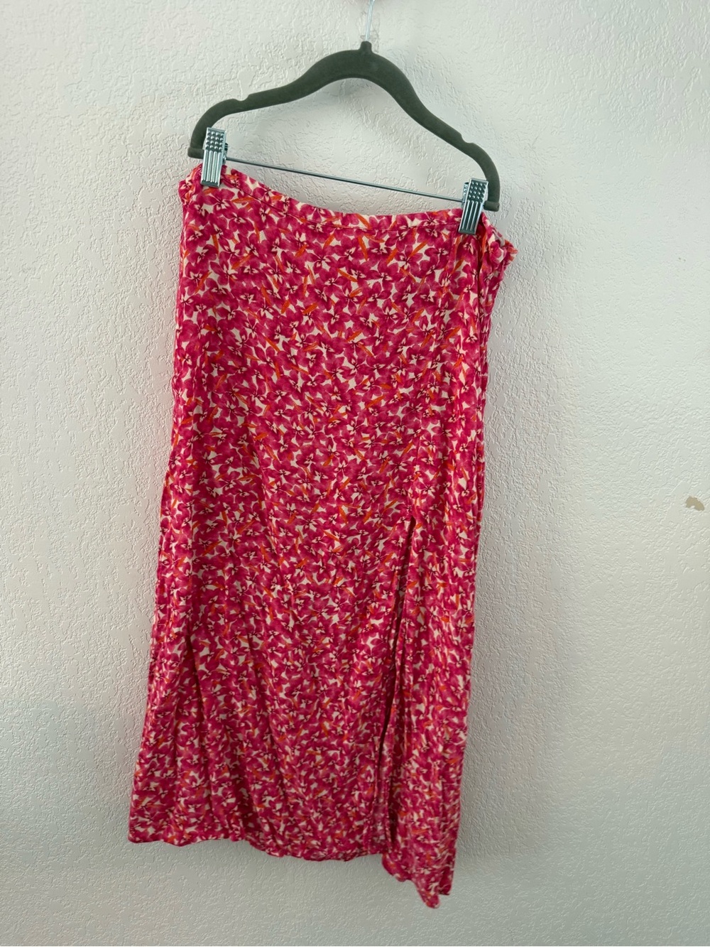H&M Rose-Pink Floral Maxi Skirt